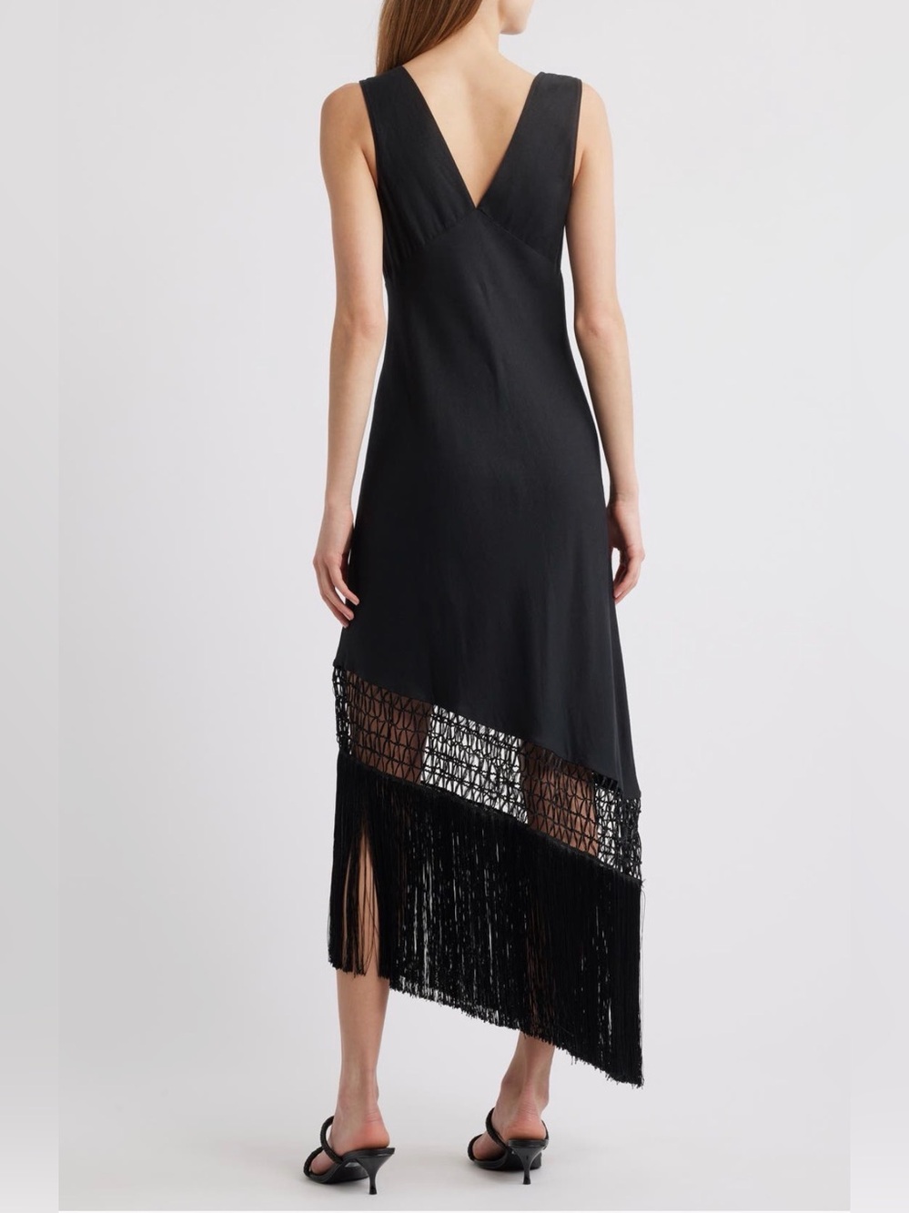 RAILS Tamara Sleeveless Fringed Dress in Black size Small - Picture 3 of 5